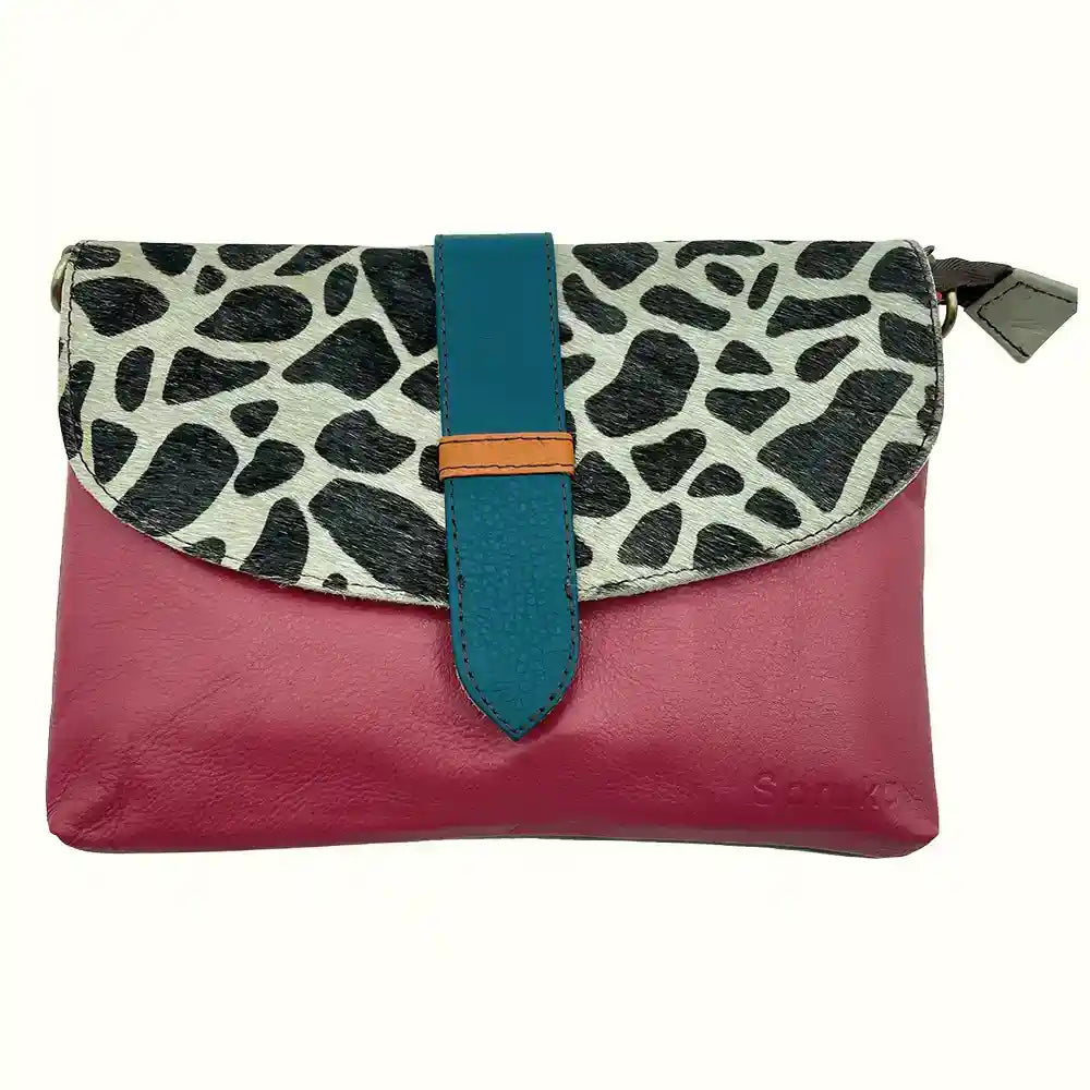 Borsa pochette rossa in pelle riciclata soruka bags