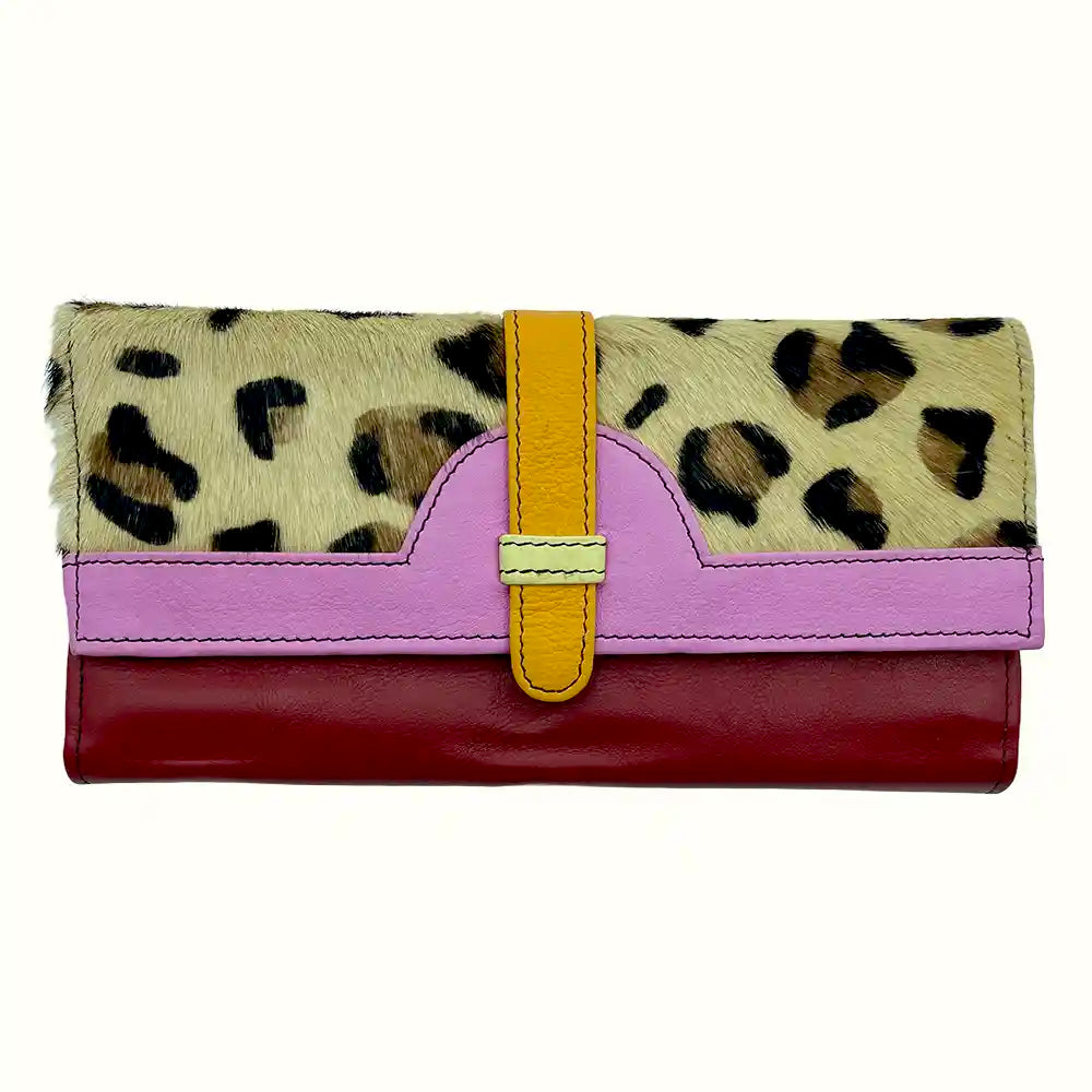 Portafoglio Donna con animalier in pelle riciclata