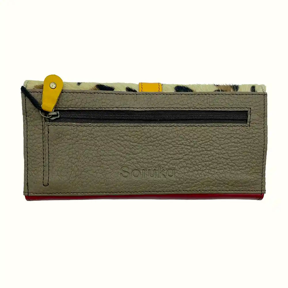 Portafoglio Donna con animalier in pelle riciclata