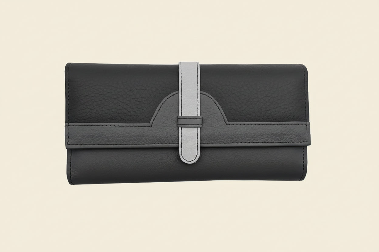 Portafoglio donna colorato in pelle riciclata