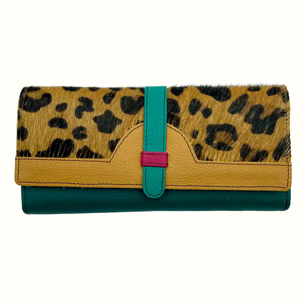 Portafoglio Donna con animalier in pelle riciclata