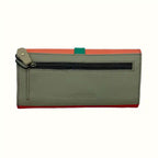 Portafoglio donna colorato in pelle riciclata