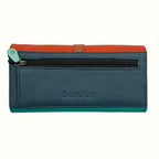 Portafoglio donna colorato in pelle riciclata