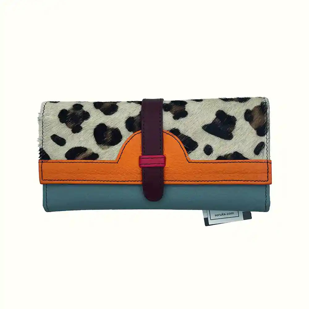 Portafoglio Donna con animalier in pelle riciclata