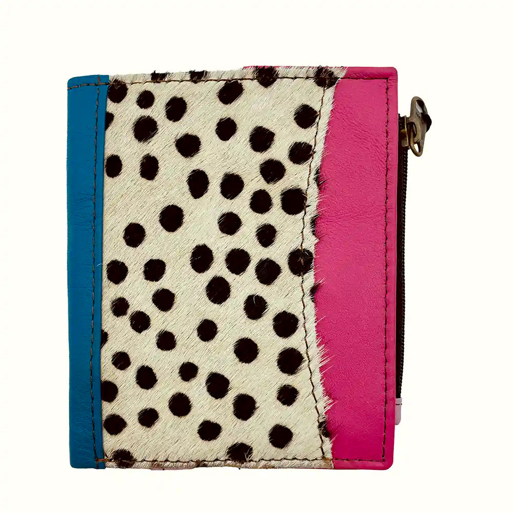 Portafoglio donna piccolo in pelle con zip