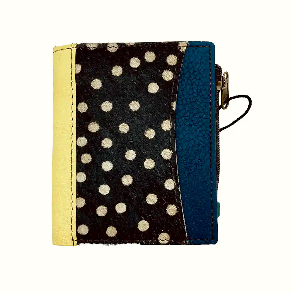 Portafoglio donna piccolo in pelle con zip