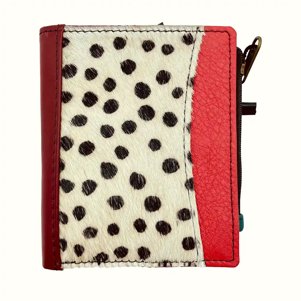 Portafoglio donna piccolo in pelle con zip