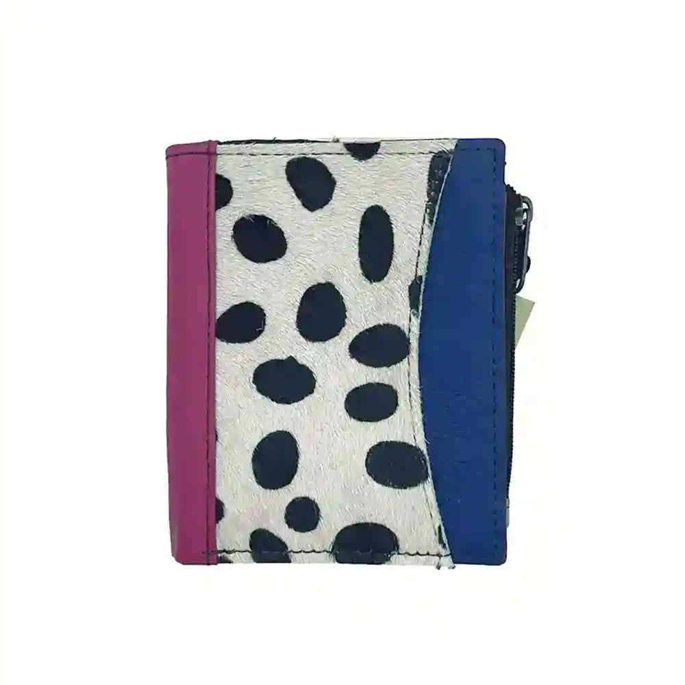 Portafoglio donna piccolo in pelle con zip