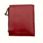 Portafoglio donna piccolo in pelle con zip