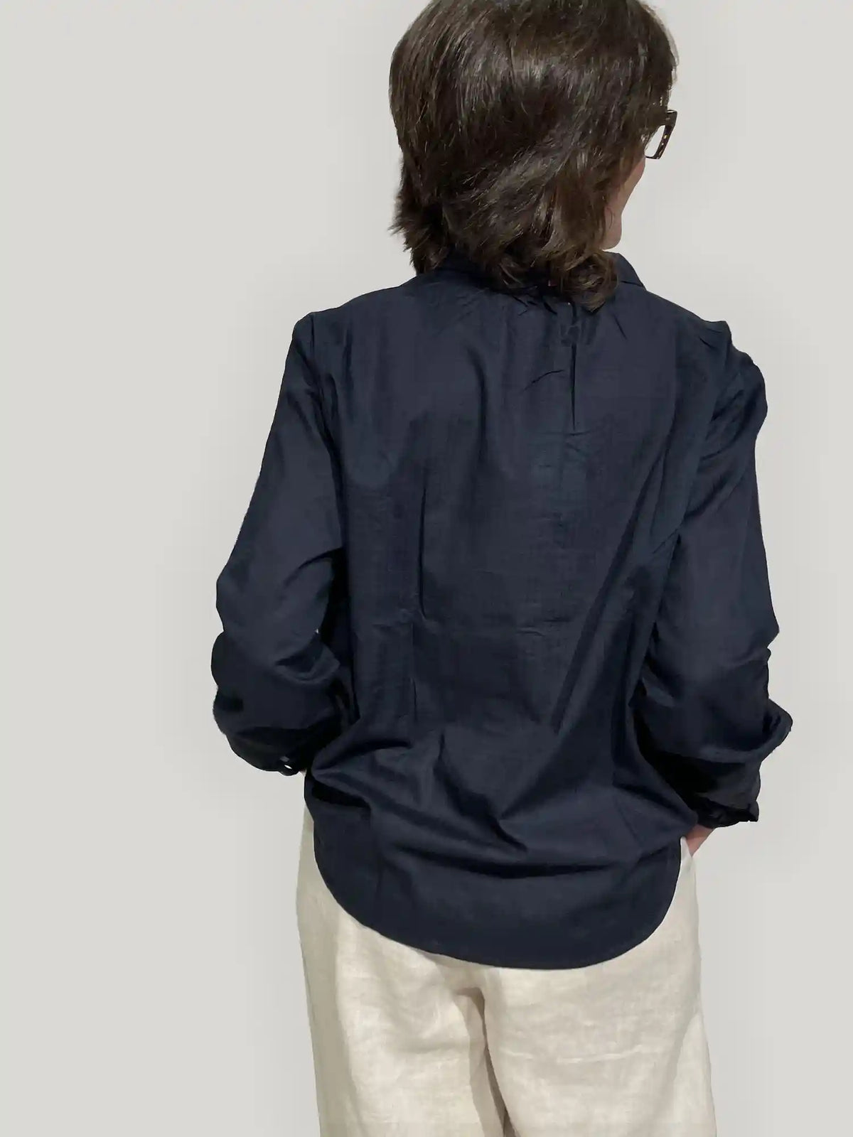 Camicia Donna in Cotone Biologico GOTS - Blu Navy