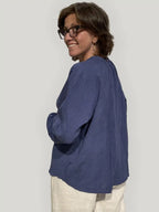 Camicia Donna in Cotone Biologico GOTS - Indaco