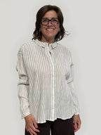 camicia righe cotone biologico GOTS