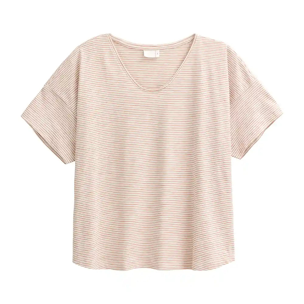 T-shirt a righe in cotone biologico