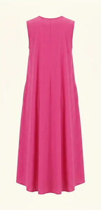 Vestito lungo in cotone indiano Fucsia