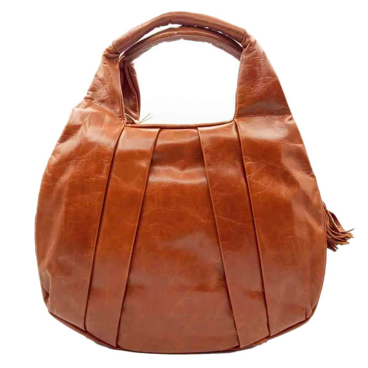 Borsa Vintage Donna tonda Cuoio