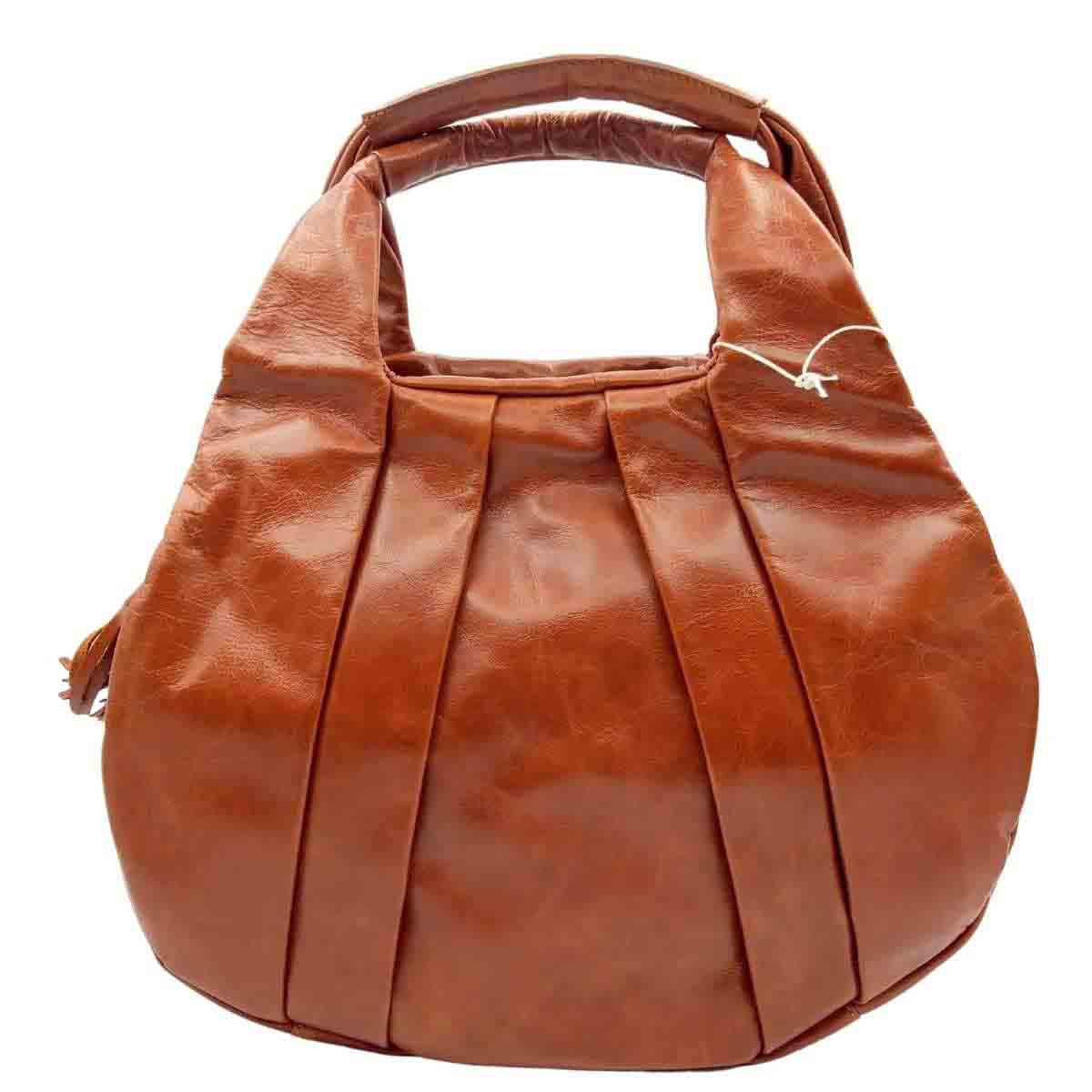 Borsa Vintage Donna tonda Cuoio