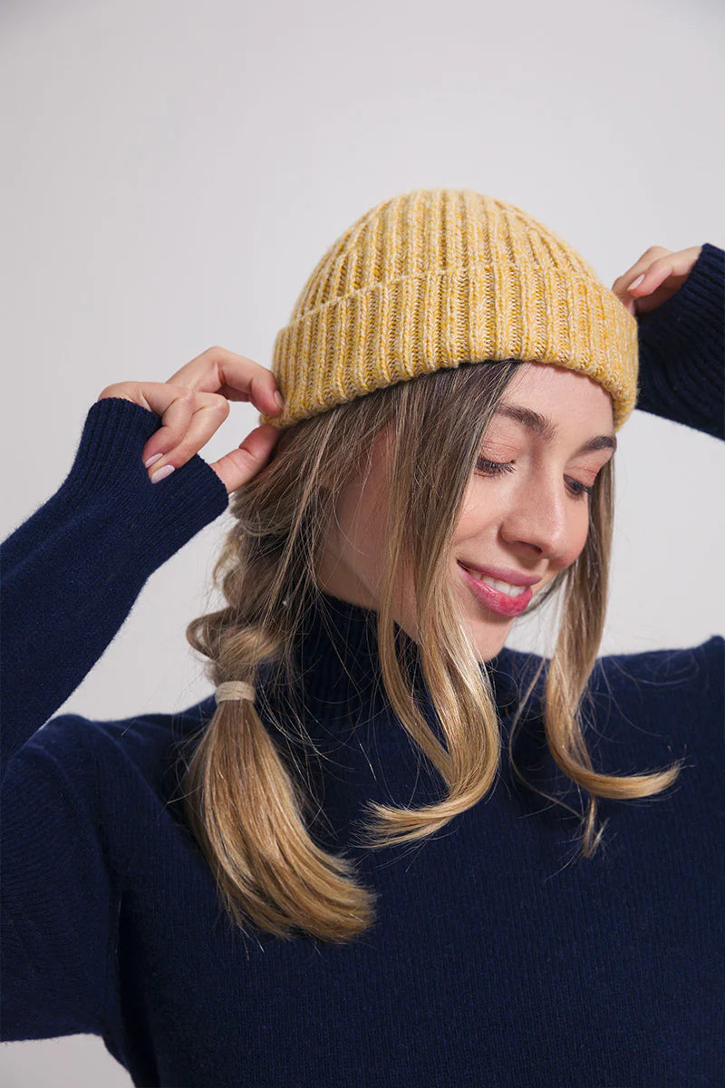 Cappello in Cashmere Rigenerato | Giallo Donna