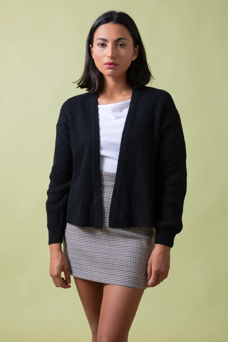 Cardigan Donna Cashmere corto | Nero