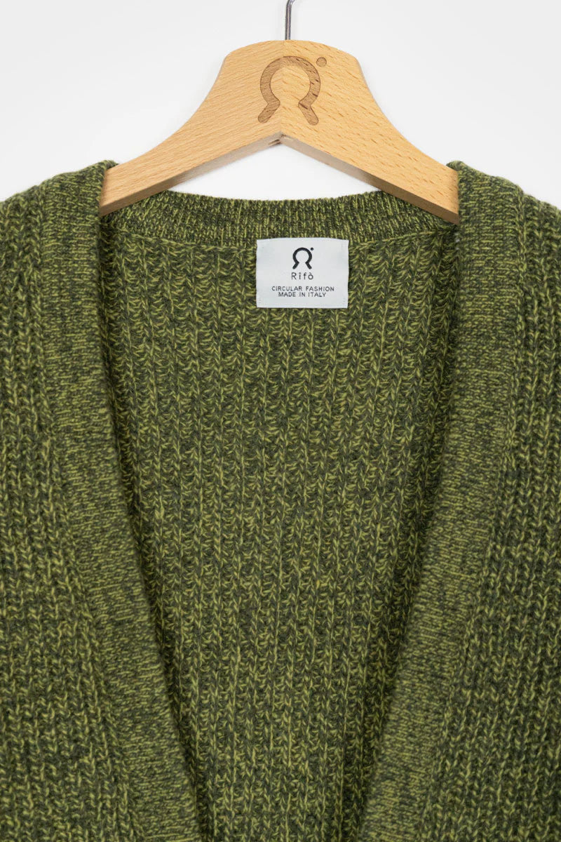 Cardigan Cashmere corto | Verde