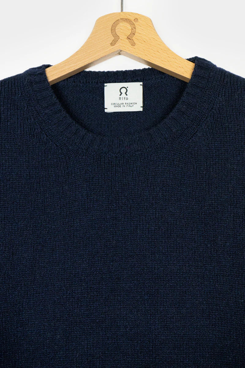 Maglia Uomo Cashmere rigenerato Rifò | Blu