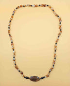 Collana Vintage Lunga Onice e Quarzo Fume