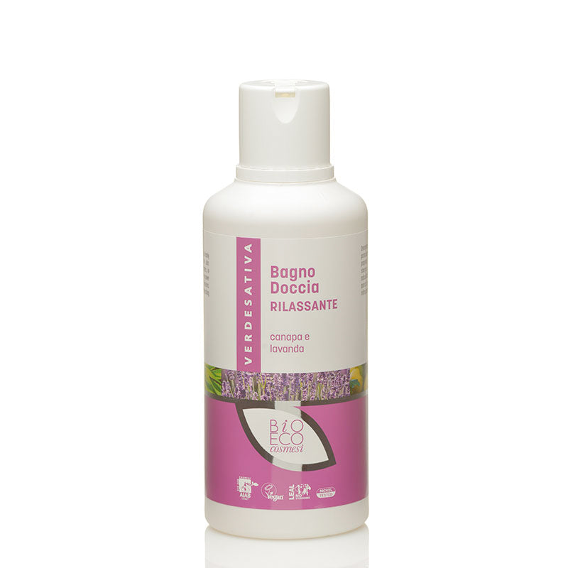 Bagno doccia rilassante canapa e lavanda