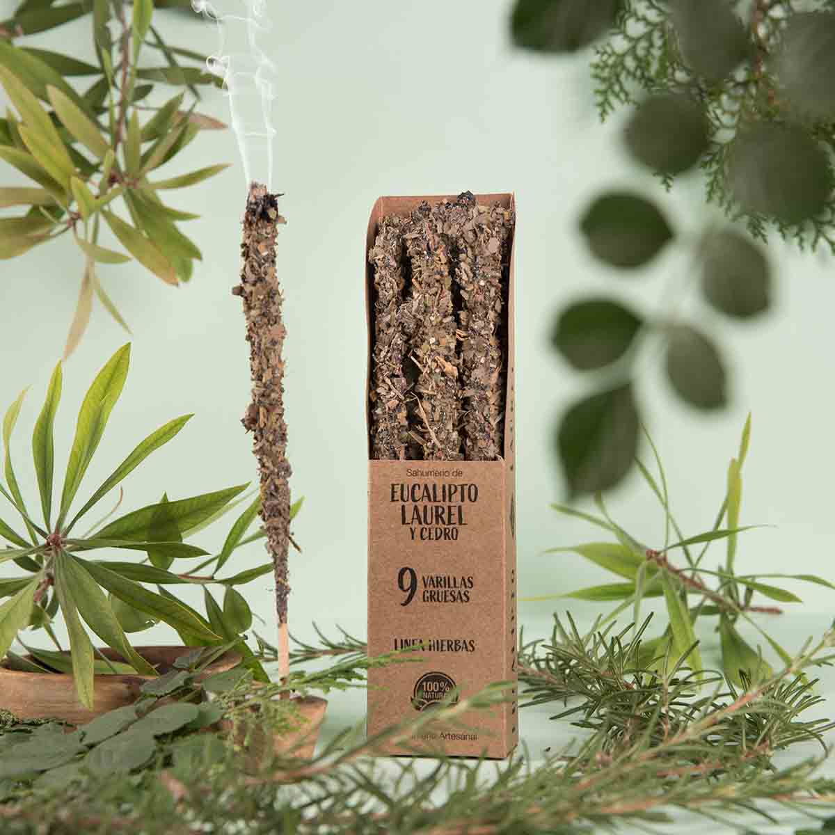 Incenso Naturale Botanico Eucalipto Cedro e Alloro Sagrada Madre